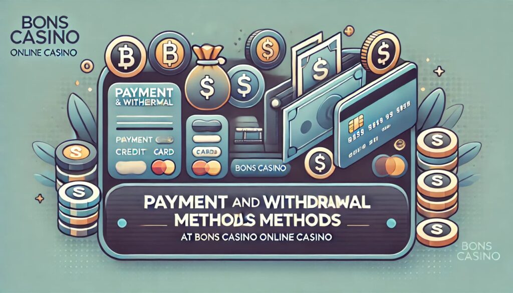 Payment and Withdrawal Methods at Bons Casino Online Casino