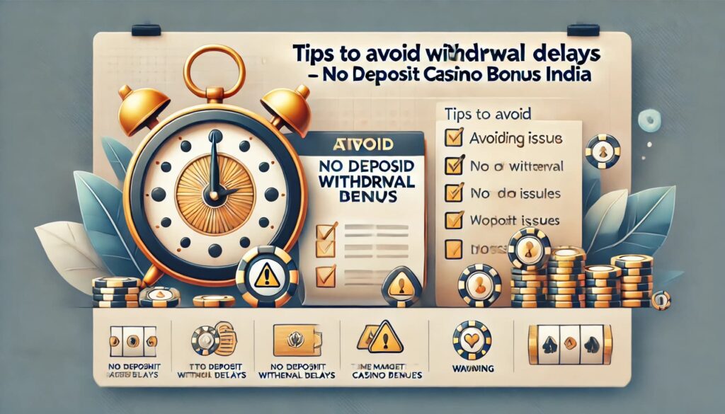 Tips to Avoid Withdrawal Delays – No Deposit Casino Bonus India